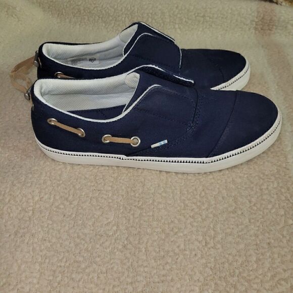 Toms Pasadena slip on shoes blue and white size 5.5. ^ - Picture 4 of 9
